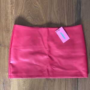 Edikted Women's Noa Low-Rise Faux Leather Miniskirt